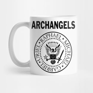 Archangels: Lesser Banishing Ritual of the Pentagram - Retro Punk Rock Parody (Variant) Mug